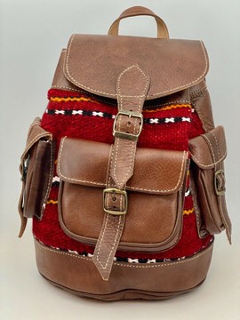 Handmade real natural leather satchel