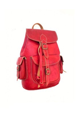 100% handmade high quality genuine leather backpack.