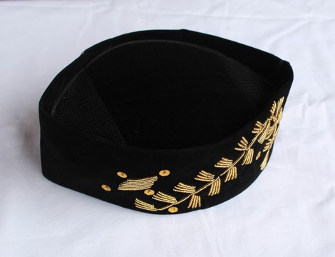 Beaded Velvet Cap, Igbo Velvet Cap, Fulani Hat, African Beaded Hat, African Cap, African Wedding Hat