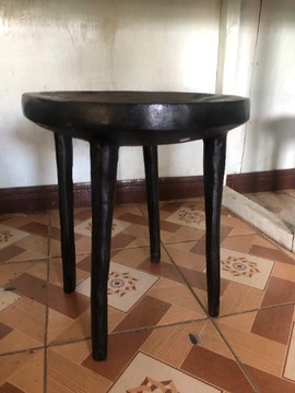 Antique end table stool/ accent stool