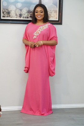 TARA BUBU KAFTAN DRESS - PINK
