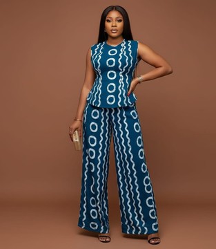 Ensemble deux pièces en batik