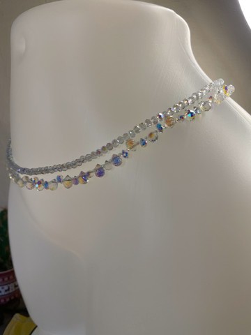 2 ensembles de perles de taille luxueuses en cristal