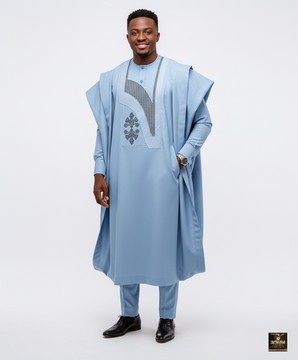 Blue Agbada set