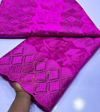 Purple lace fabric 5 yards