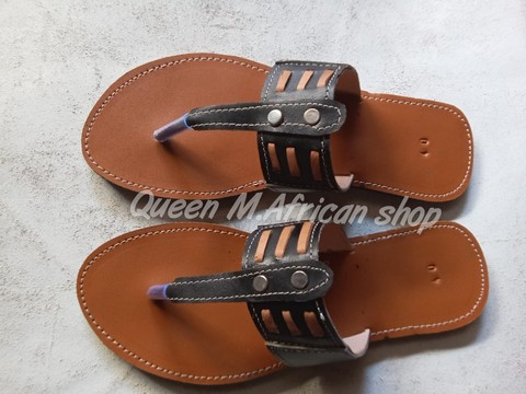 African Women Maasai Sandals/Leather plain/flat sandals