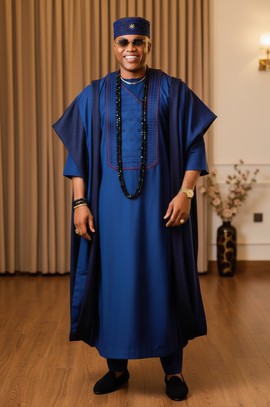The Royal Blue Agbada: A Modern Look at Traditional Nigerian Men's Fashion