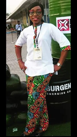Tide Ankara imprime une robe deux pièces