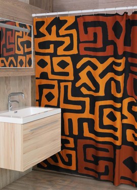 Kuba Vibrant Shower Curtains Bathroom Decoration Pattern (MORE SIZES AVAILABLE)