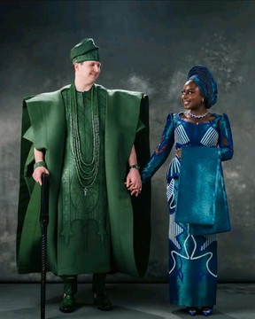 Couples African clothing.