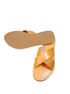 Sandale de plage en vrai cuir pour Femme