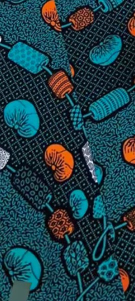 Tissu wax africain Ankara fabric imprimée wax motif: