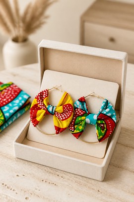 Wax creole earring