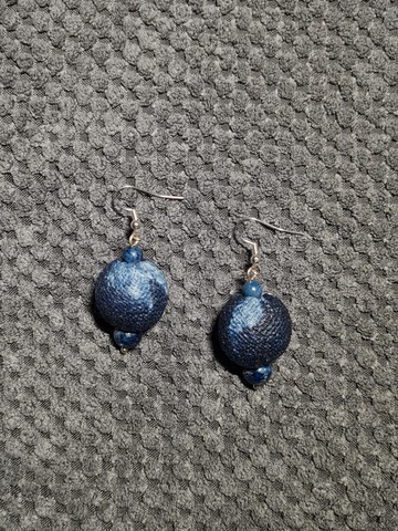 Boucles d'oreilles en tissu traditionnel  NDOP
