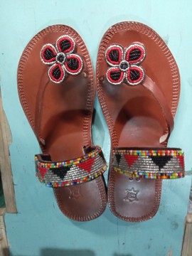 African Women Maasai Sandals/Leather sandals/Beaded sandals