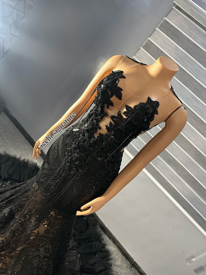evening dresses with long sleeves Tan Gold African Lace Corset Dress