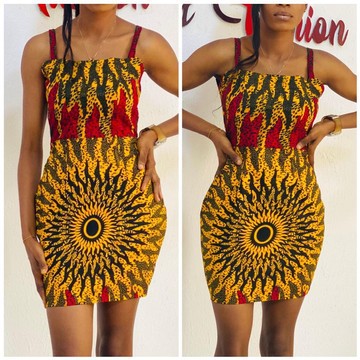 Robe midi pour femmes africaines, robe courte Ankara, vêtements africains pour femmes, robes Ankara