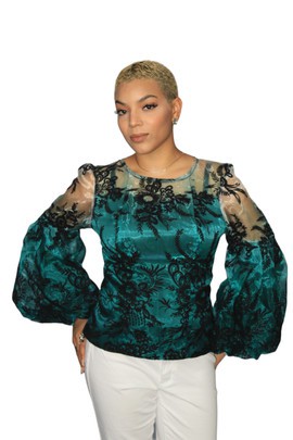 Peplum Tops in Lightly Dark Green