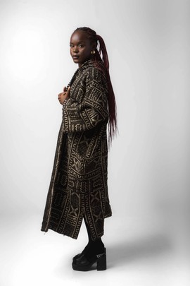 Ice T hooded bogolan cloak (Pre-Order)
