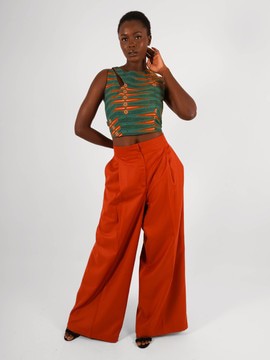 Pantalon à pinces gabardine beige