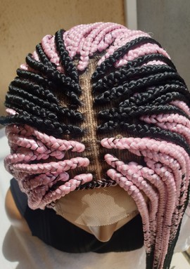 32 inches closure box braids wig