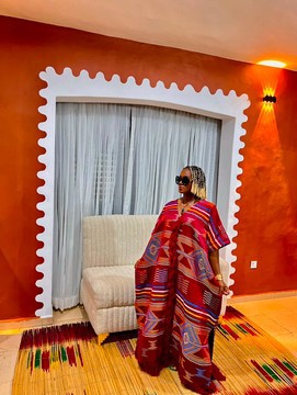 ÀWÈLÈ KAFTAN - BURGUNDY