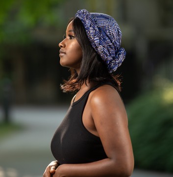Scarf/turban wax &amp; satin