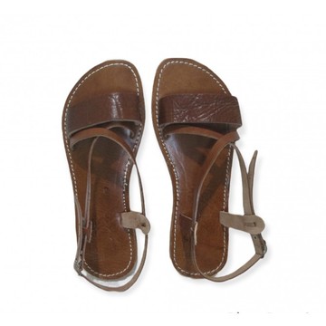 Sandale en cuir véritable haute qualité fait main mode femme