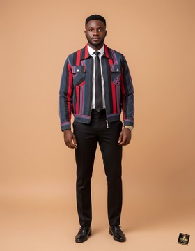 Artisanal Woven Heritage Bomber Jacket