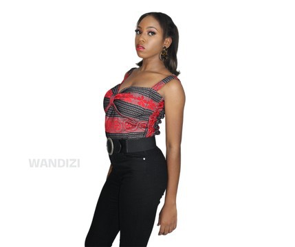 Smocked Bustier Top