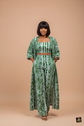 Ensemble trois pièces en batik Abolade