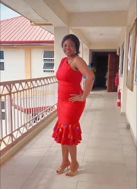 Mid length African dress for women