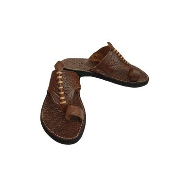 Very high quality men's fashion brown real leather sandal