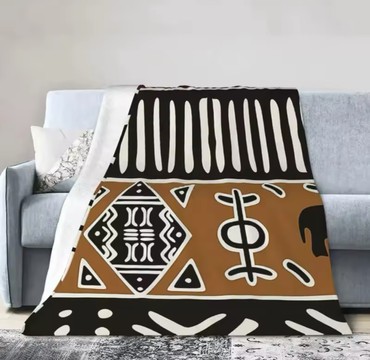 Dessus De Lit Africain Ankara Fait Main - Inachevé 72x72cm