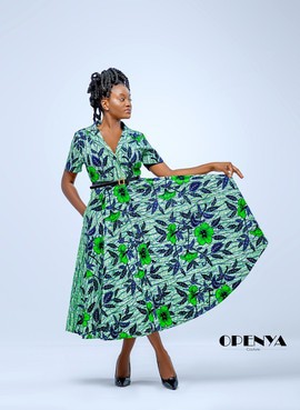 Robe midi Verte