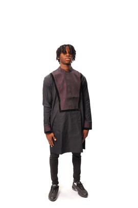 Half Collar Dress Shirt, African Men Shirt, African Clothing, Wandizi Shirt