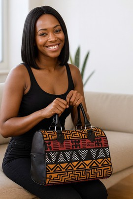 African Handmade Bag Bohemian Mud Cloth Pattern