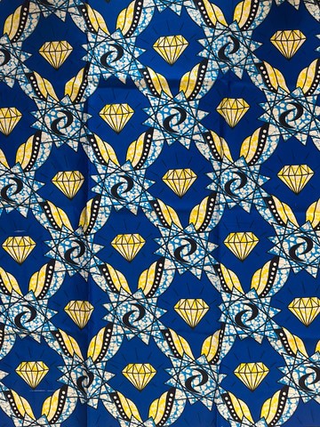 Smooth African wax cotton fabric