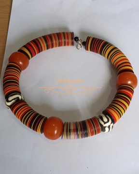 Masai statement choker, tribal necklace, modern necklace, amber resin African necklace,
