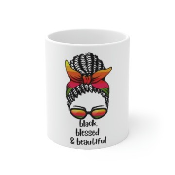 Black and blessed black girl magic mug