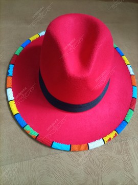Fedora hats, beaded african hats, women hats