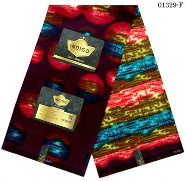 Tissus Wax bazin africain 6 yards "bazin indigo"