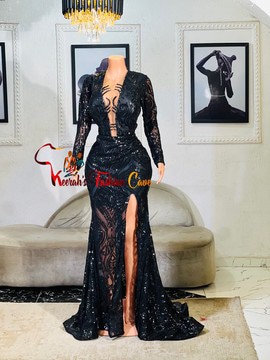 Embellished dress with tulle train, prom dress wedding dresses, engagement and evening gown