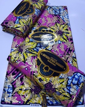 London Gold Osikani/ Super wax embelli/ 6 yards