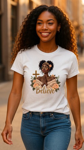 T-shirt - "Black woman Believe"