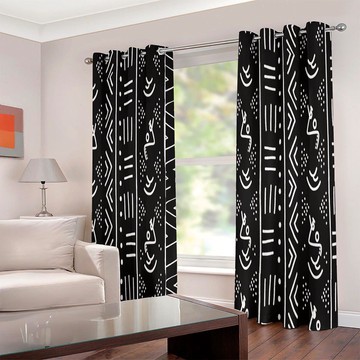 Cultural Unique Bath Mat White and Black Bathroom Rug (LARGER SIZES AVAILABLE)