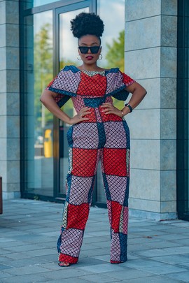 MAKEDA MULTICOLOURED JUMPSUIT