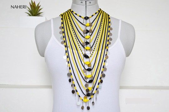 African jewelry maasai beaded layered necklace