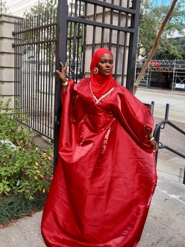 Statement Red European boubou dress, African Fashion Bubu gown, Plus size dress