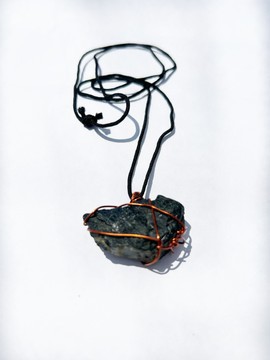 Black Tourmaline Crystal Necklace - 004